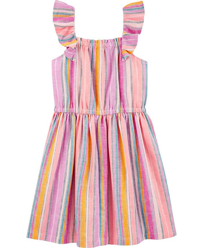 Carter's Little Girls Rainbow-Stripe Dress - Macy's
