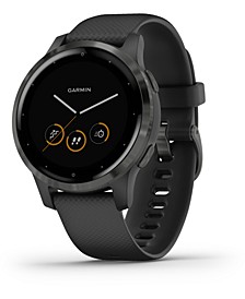 Unisex vivoactive 4S Black Silicone Strap Touchscreen Smart Watch 40mm