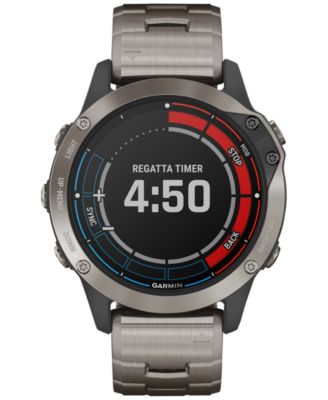 Garmin Unisex Quatix 6 Gray Silicone Strap Smart Watch  47mm