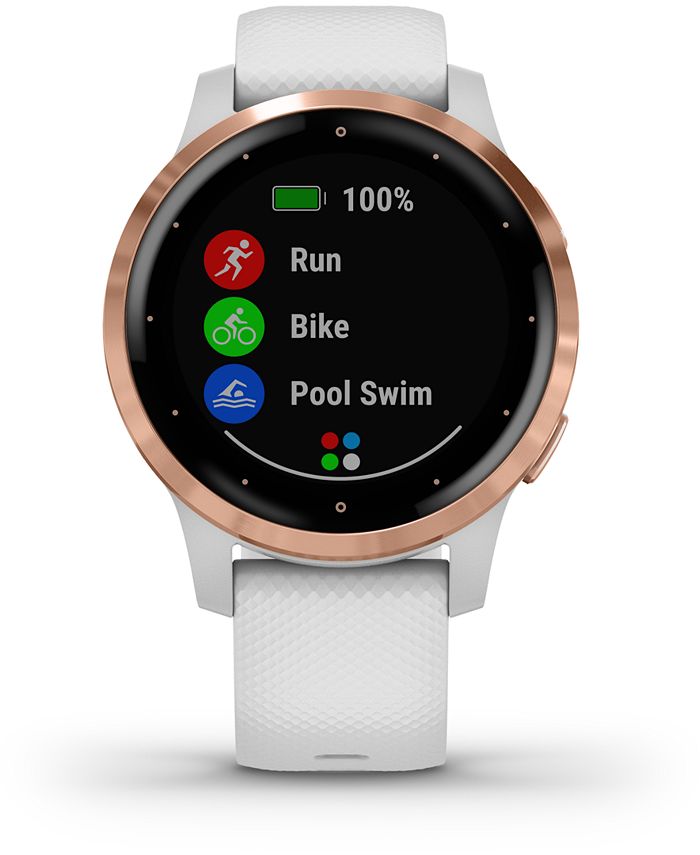 garmin vivomove hr sport white silicone strap smartwatch