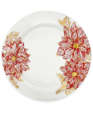 Martha Stewart Collection  Holiday Poinsettia 12-Pc. Dinnerware Set, Service for 4, Created for Macy's