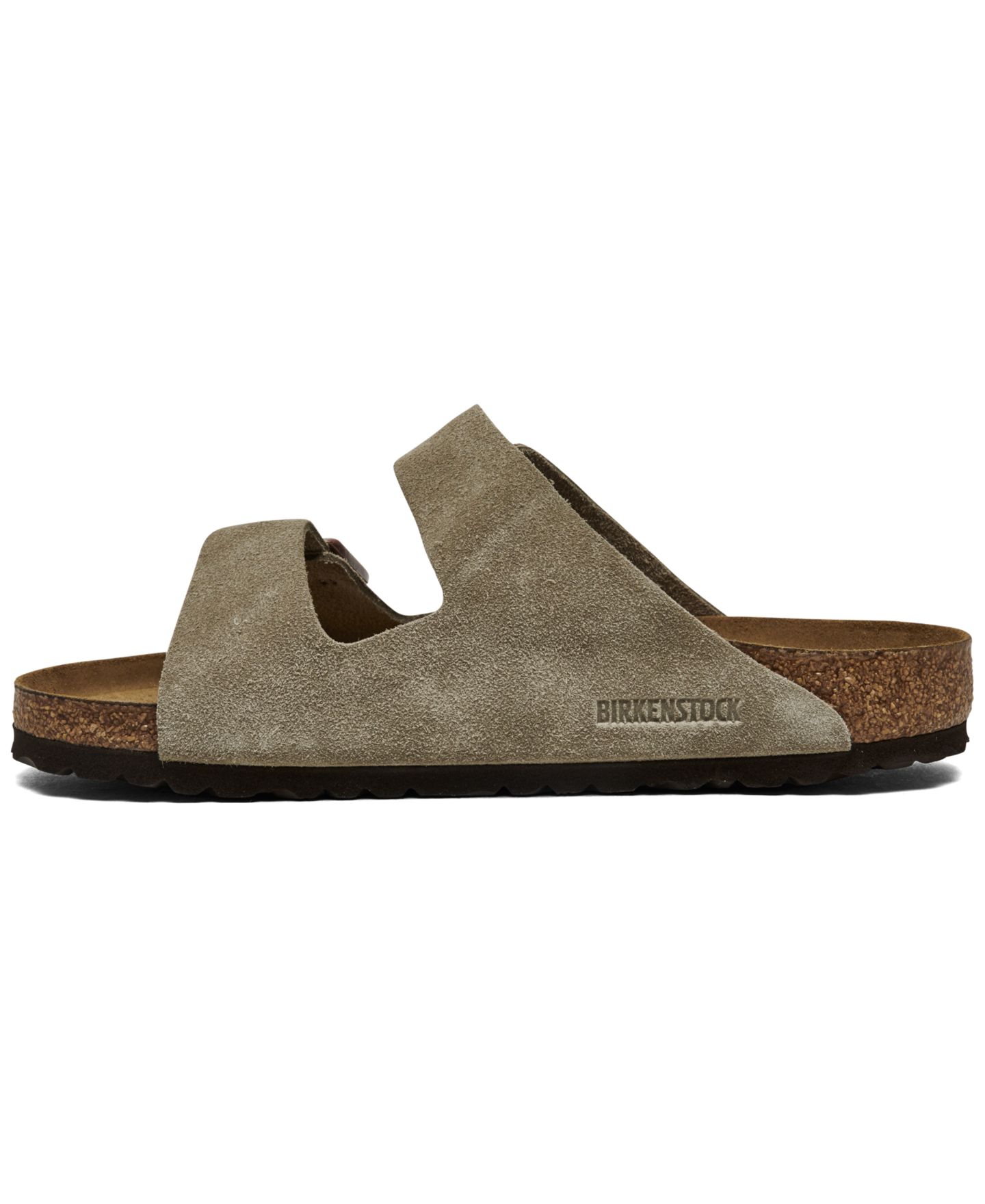 Мужские сандалии Birkenstock Arizona Suede Leather Soft Footbed Casual, цвет: Серо-коричневый — фото 3
