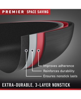 Calphalon Premier Space-Saving Hard-Anodized Nonstick Fry Pan Set, 2 Piece