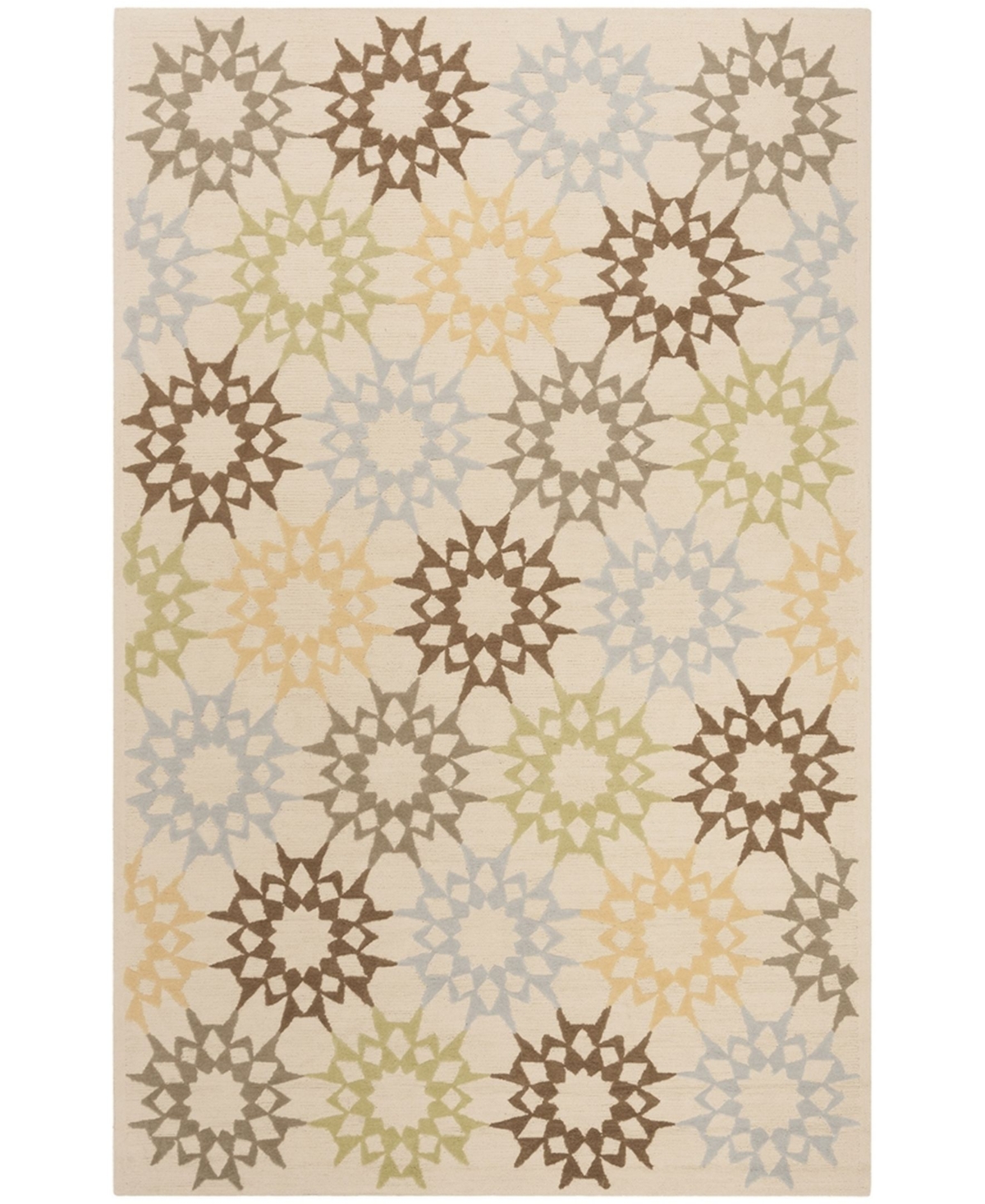 Martha Stewart Collection Quilt MSR1843A Creme 5'6in x 8'6in Area Rug - Cream