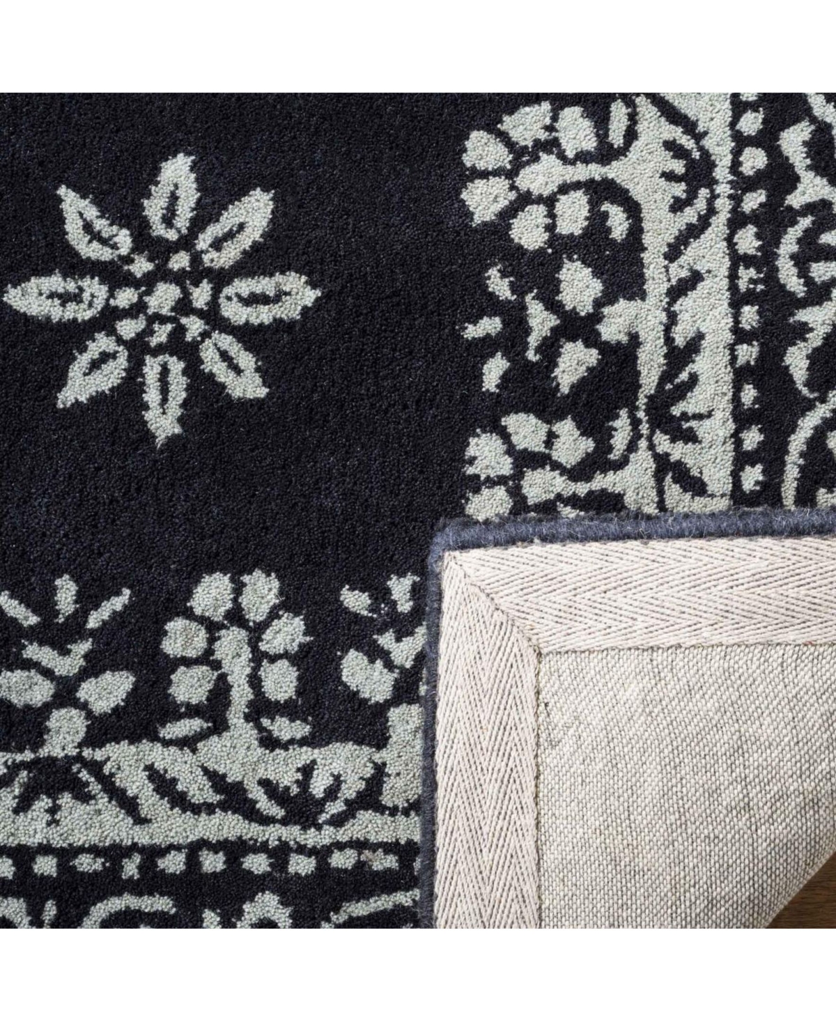 Martha Stewart Collection Gracious Garden MSR4538BArea Rug - Midnight