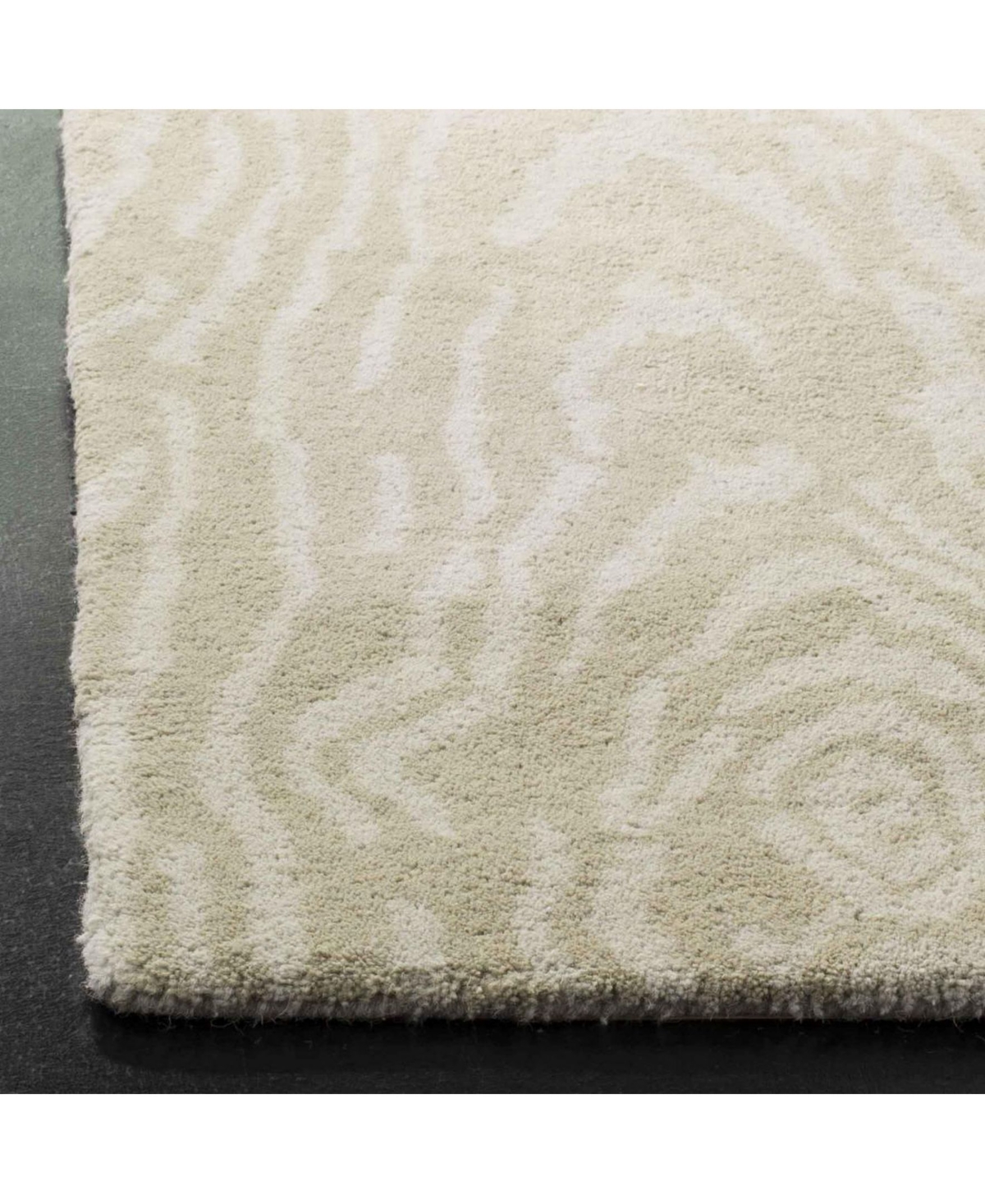 Martha Stewart Collection Layered Faux Bois MSR4534BArea Rug - Beige