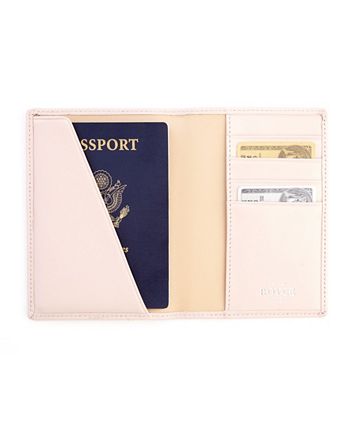 Royce New York Leather RFID-Blocking Passport & Currency Travel Wallet - Blue