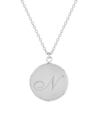 14K Gold Plated Isla Initial Long Locket Necklace