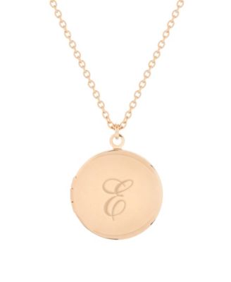 14K Gold Plated Isla Initial Long Locket Necklace