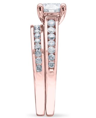 Diamond (1-1/2 ct. t.w.) Channel-Set Bridal Set in 14K White, Yellow or Rose Gold