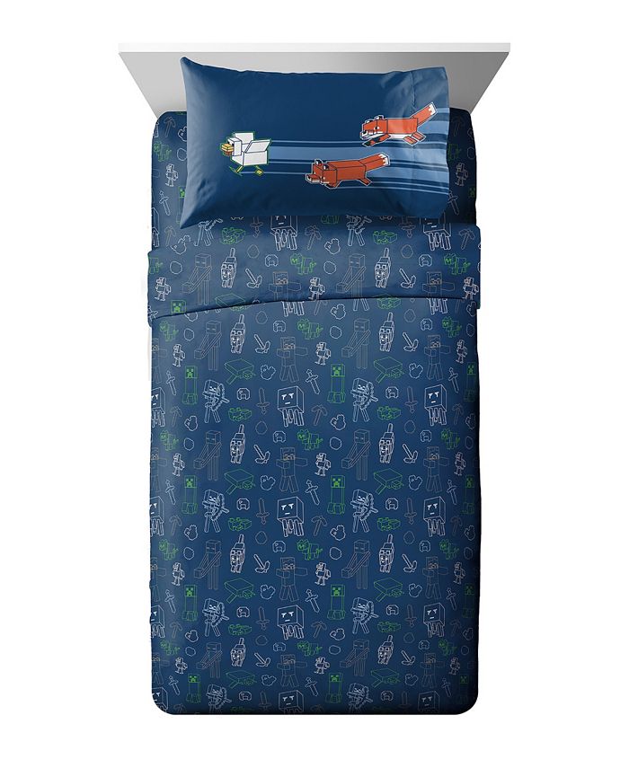 Minecraft 'Patchwork Mobs' 8pc Full Comforter Set, Created For Macy's