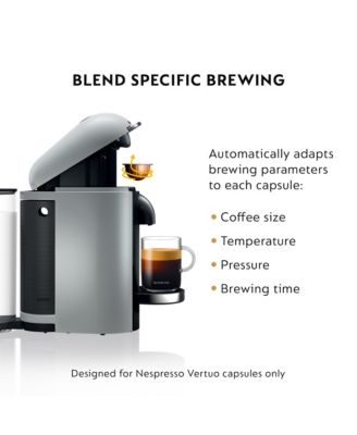 Nespresso VertuoPlus Deluxe Coffee & Espresso Maker By Breville, Silver ...