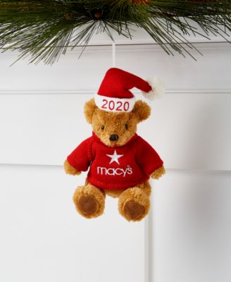 Holiday Lane Macy's Plush Bear in Santa 