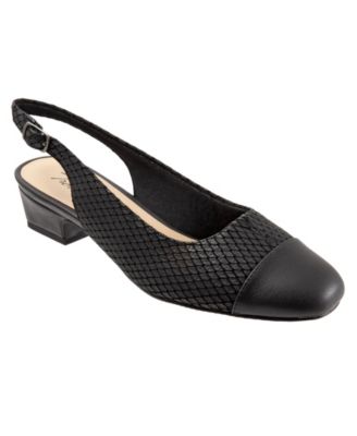 ladies black slingback shoes