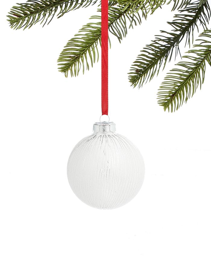 Holiday Lane Cozy Christmas Glass Ball Ornament, Created for Macy's ...