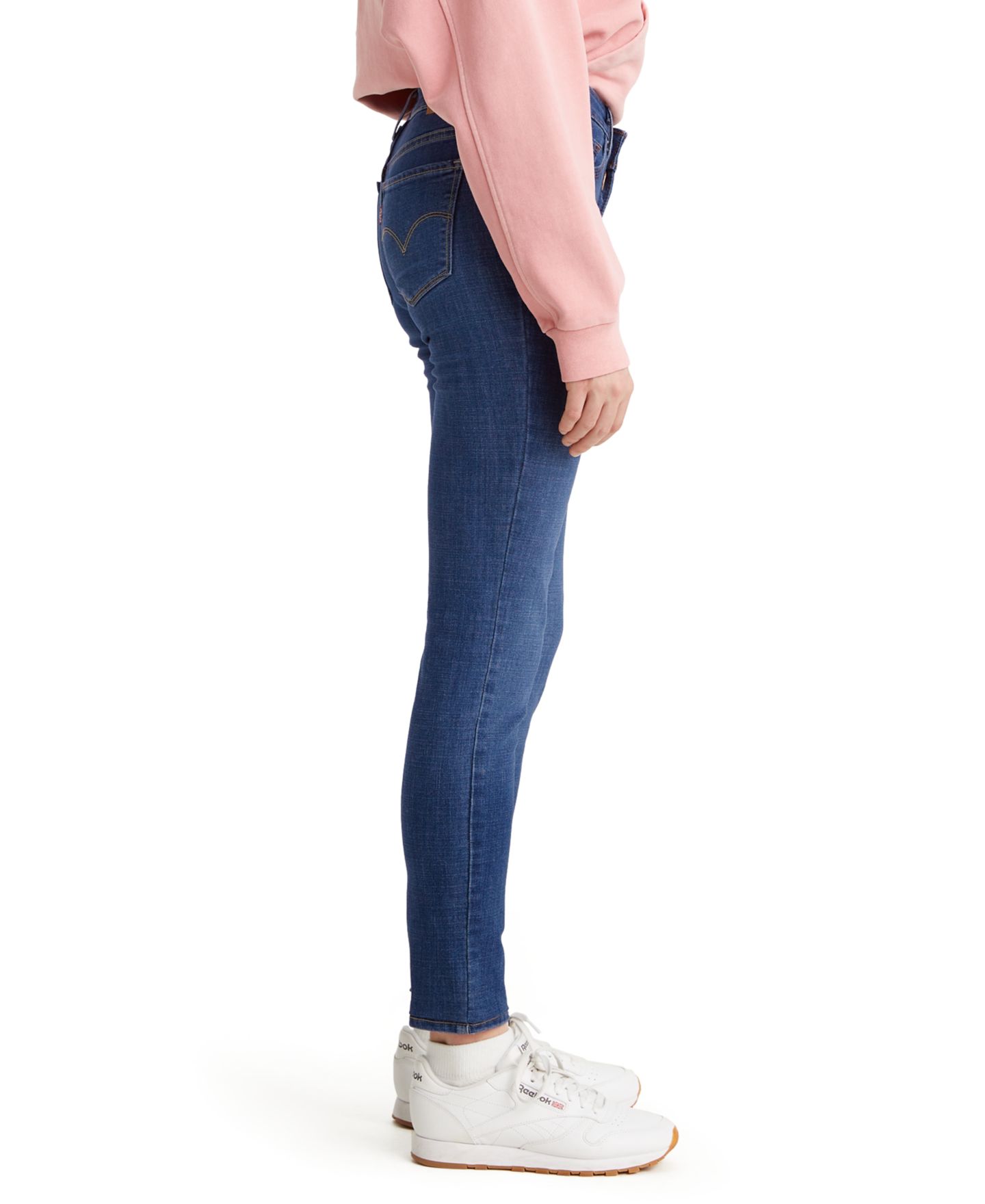 Женские джинсы Levi's 711 Mid-Rise Stretch Skinny, цвет: Кобальтовый — фото 3