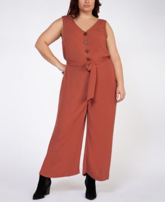 macys plus size white jumpsuits