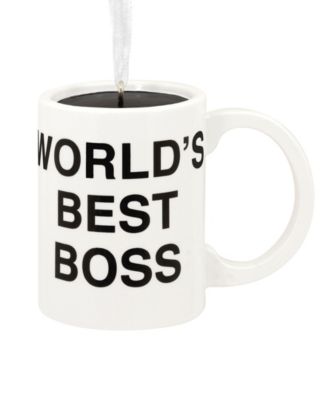 Hallmark - The Office World's Best Boss Coffee Mug Christmas Ornament