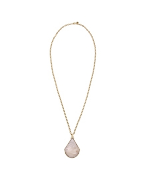 image of The Sak Mother of Pearl Teardrop Pendant Necklace