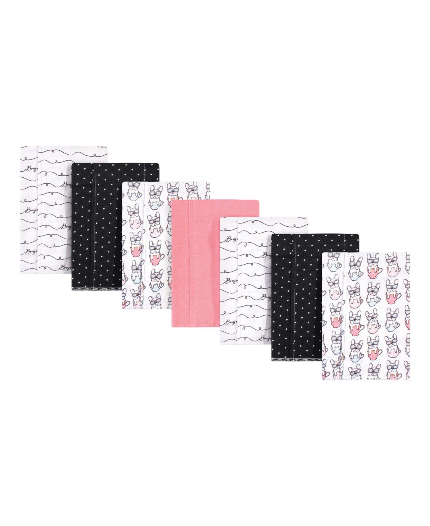 Girls 7Pk Flannel Burp Cloth