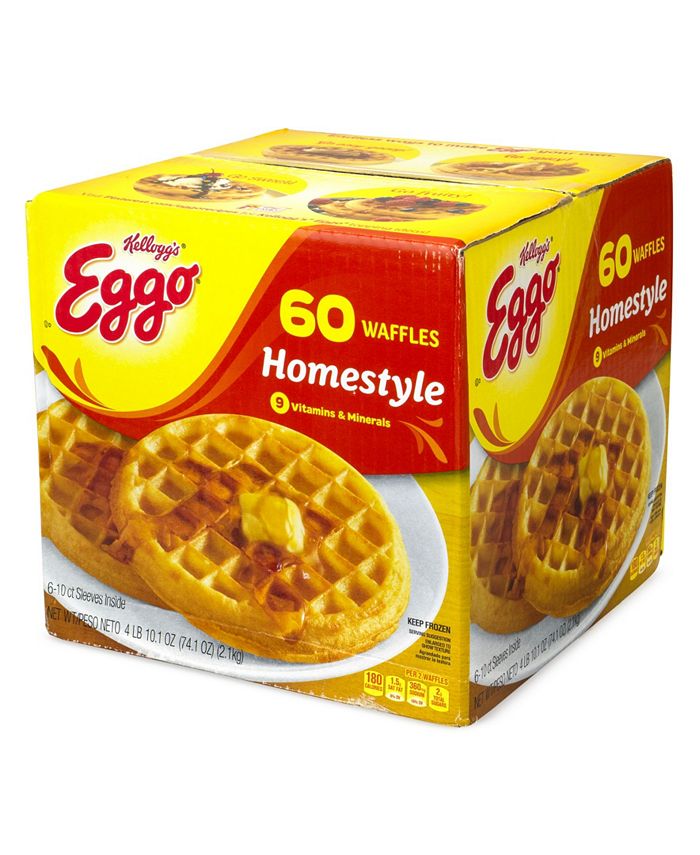 Eggo Kellogg's Eggo Homestyle Waffles, 10 Count, 6 Pack Macy's