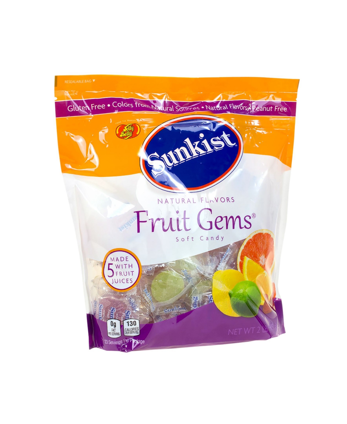 UPC 071567990257 product image for Sunkist Wrapped Fruit Gems Soft Candy, 2 lbs | upcitemdb.com