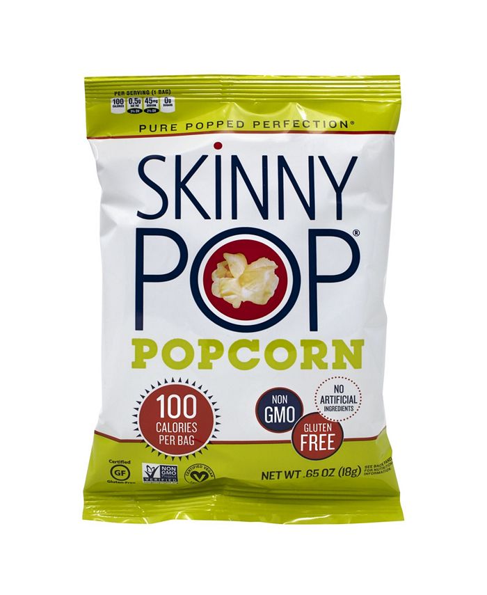 SkinnyPop Skinny Pop 100 Calorie Popcorn Snack, 0.65 oz, 28 Count Macy's