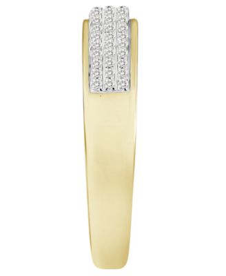 Men's Diamond (1/5 ct.t.w.) Band in 10k Yellow Gold