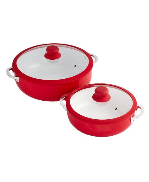Imusa 2 Pc Red Ceramic Caldero Set Reviews Cookware Kitchen Macy S