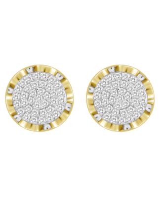 Men's Diamond (1/6 ct.t.w.) Earring Set in 10k Yellow Gold