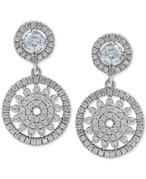 image of Giani Bernini Cubic Zirconia Medallion Drop Earrings, Created for Macy-s