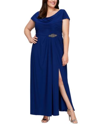 alex evenings cowl neck dress