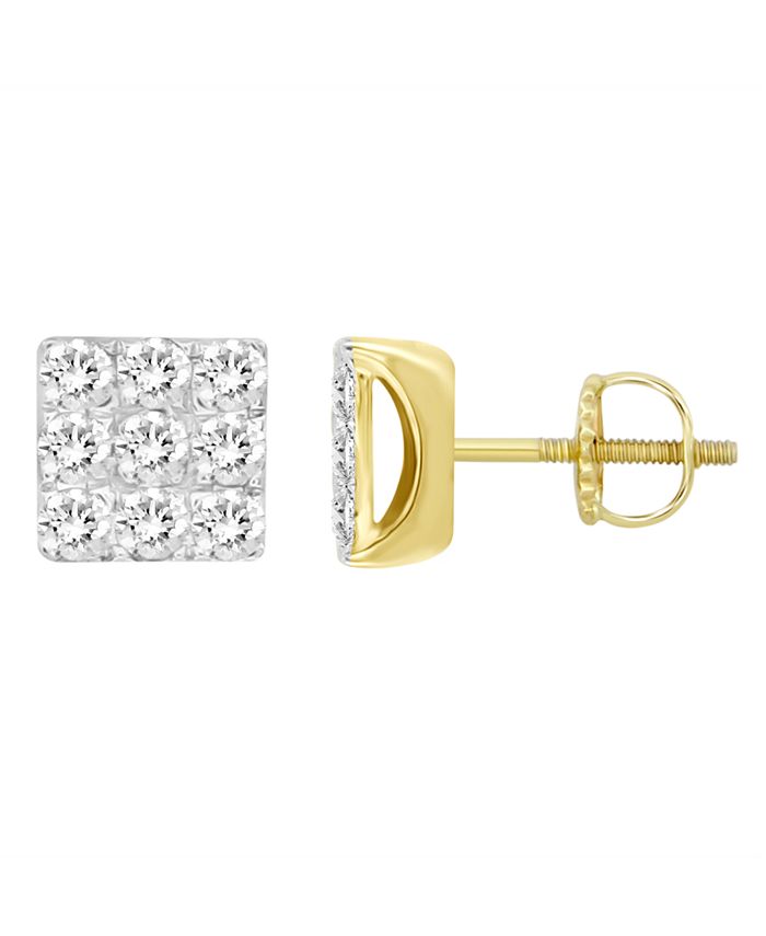 Macy's - Men's Diamond (1/4 ct. t.w.) Earring Set in 10k Yellow Gold