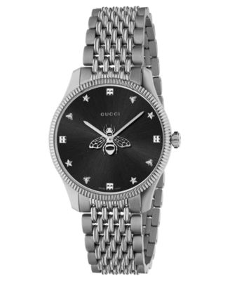 Gucci - Women's Swiss G-Timeless Slim Stainless Steel Bracelet Watch 36mm