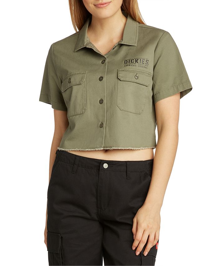 collared cropped shirt