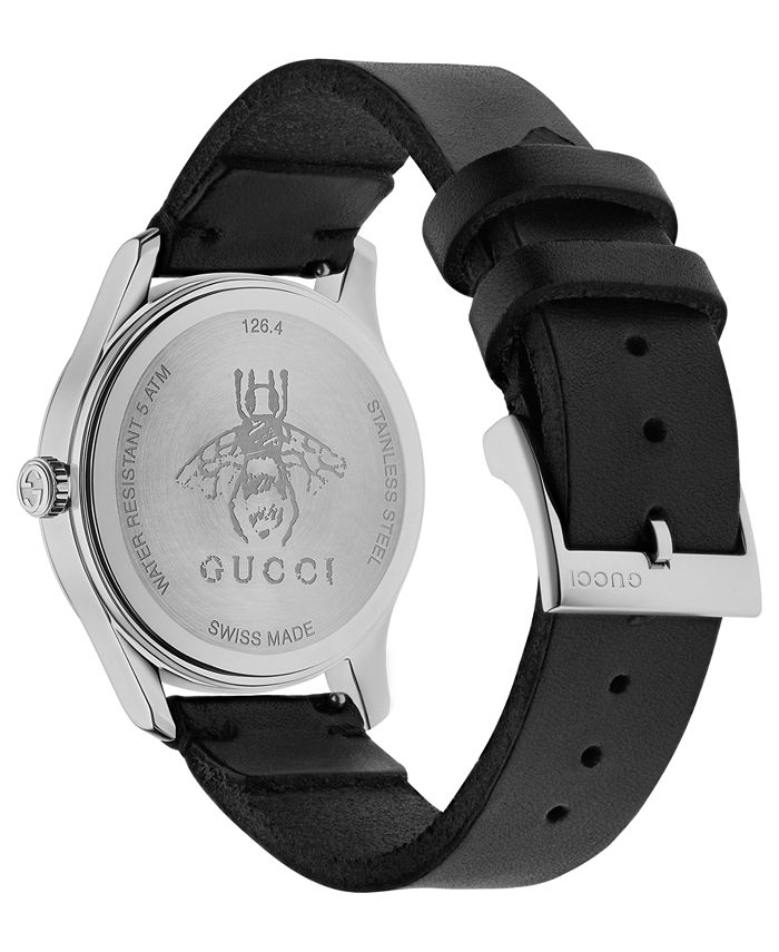 Gucci Unisex Swiss GTimeless Black Leather Strap Watch 38mm Macy's