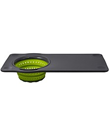 Over The Sink Cutting Board with Colander 