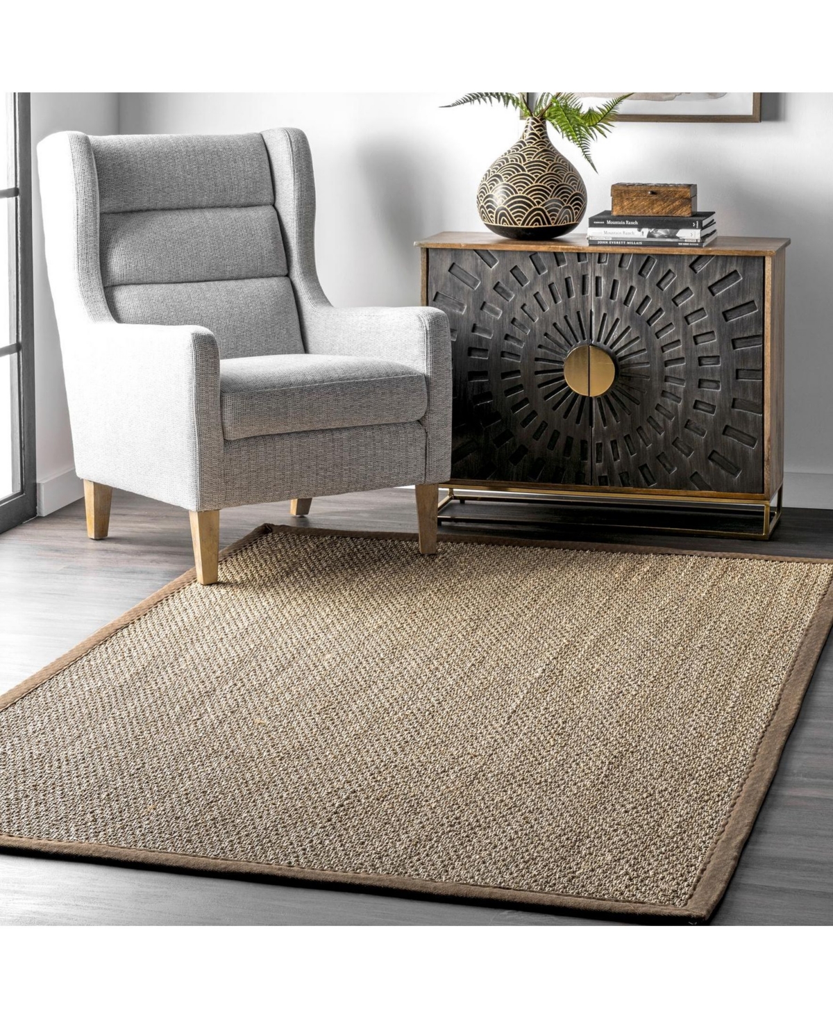 nuLoom Elijah BHSG01EArea Rug - Brown