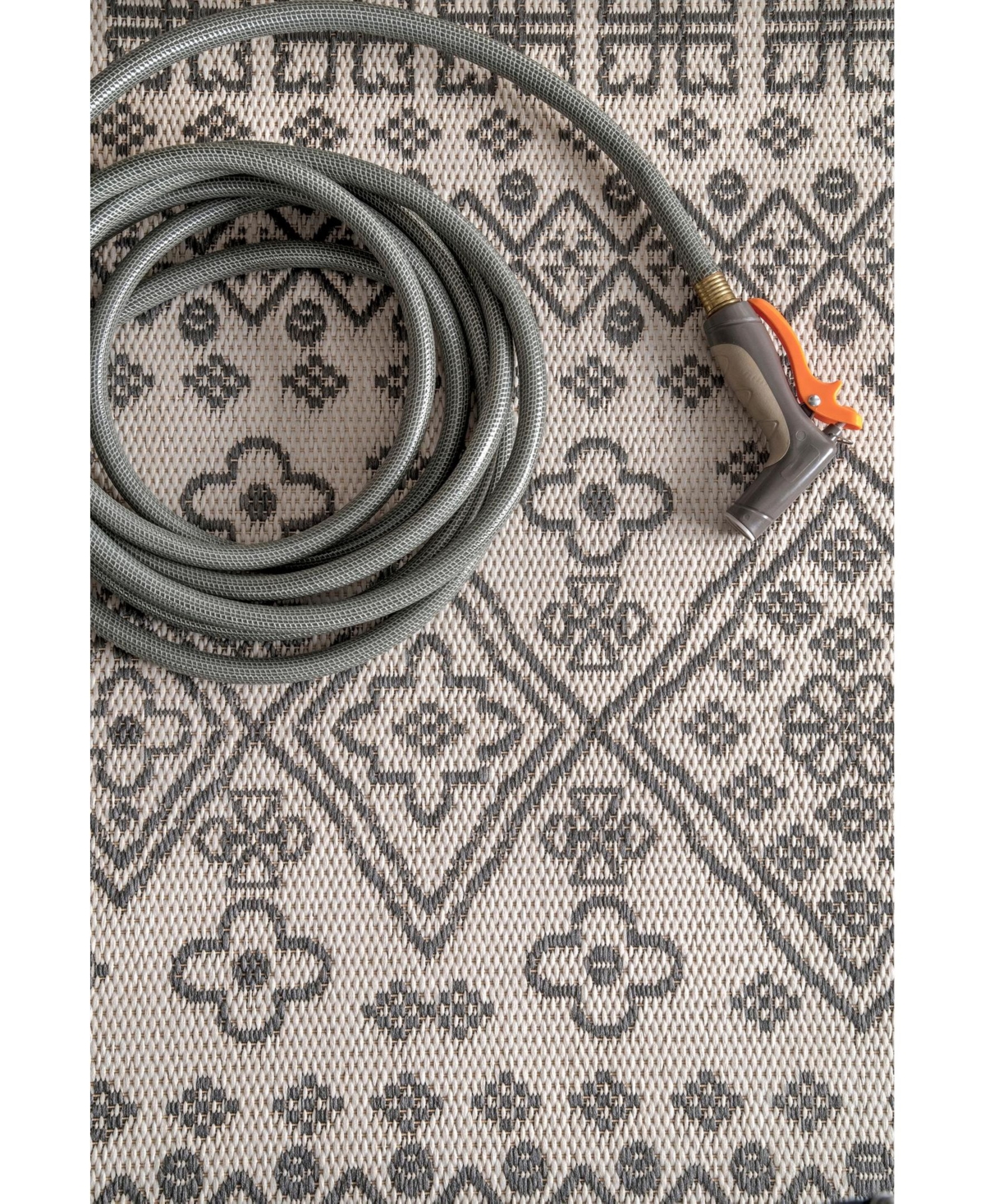 nuLoom Kandace OWDN24BOutdoor Area Rug - Ivory