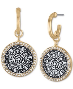 image of Rachel Rachel Roy Two-Tone Coin Drop Earrings