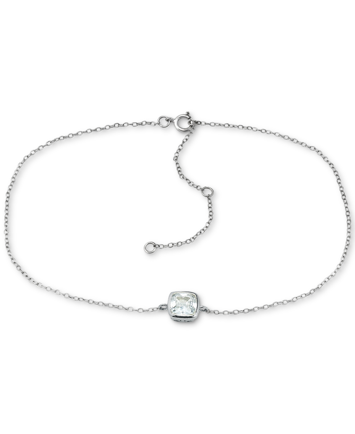Giani Bernini Cubic Zirconia Bezel Ankle Bracelet, Created for Macy's