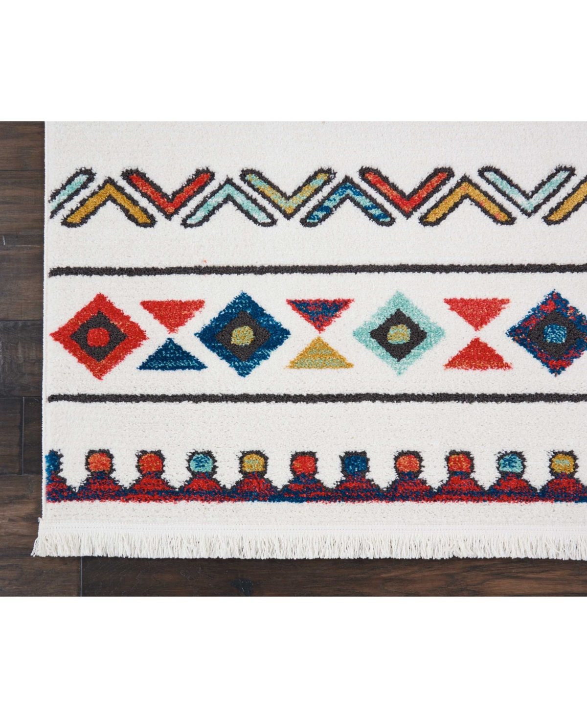 Nourison Home Navajo NAV06 White 7'10" x 10'9" Area Rug