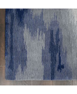 Symmetry SMM10 Gray and Blue 7'9" x 9'9" Area Rug