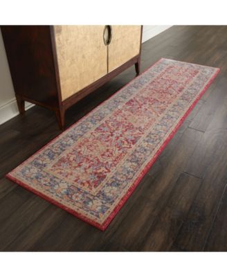 Ankara Global ANR02 Red 2'4" x 8' Runner Rug