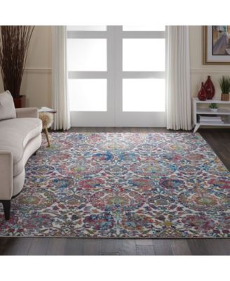 Ankara Global ANR06 Ivory and Blue Rug
