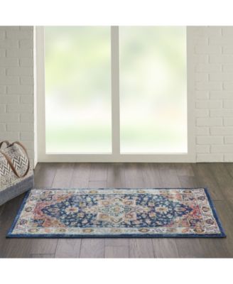Nourison Home Ankara Global Anr11 Blue Multi Rug In Multi