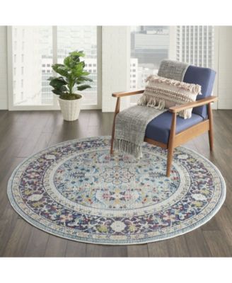 Nourison Home Ankara Global ANR14 Teal and Multi Rug