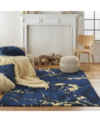 Symmetry SMM09 Navy 3'9" x 5'9" Area Rug