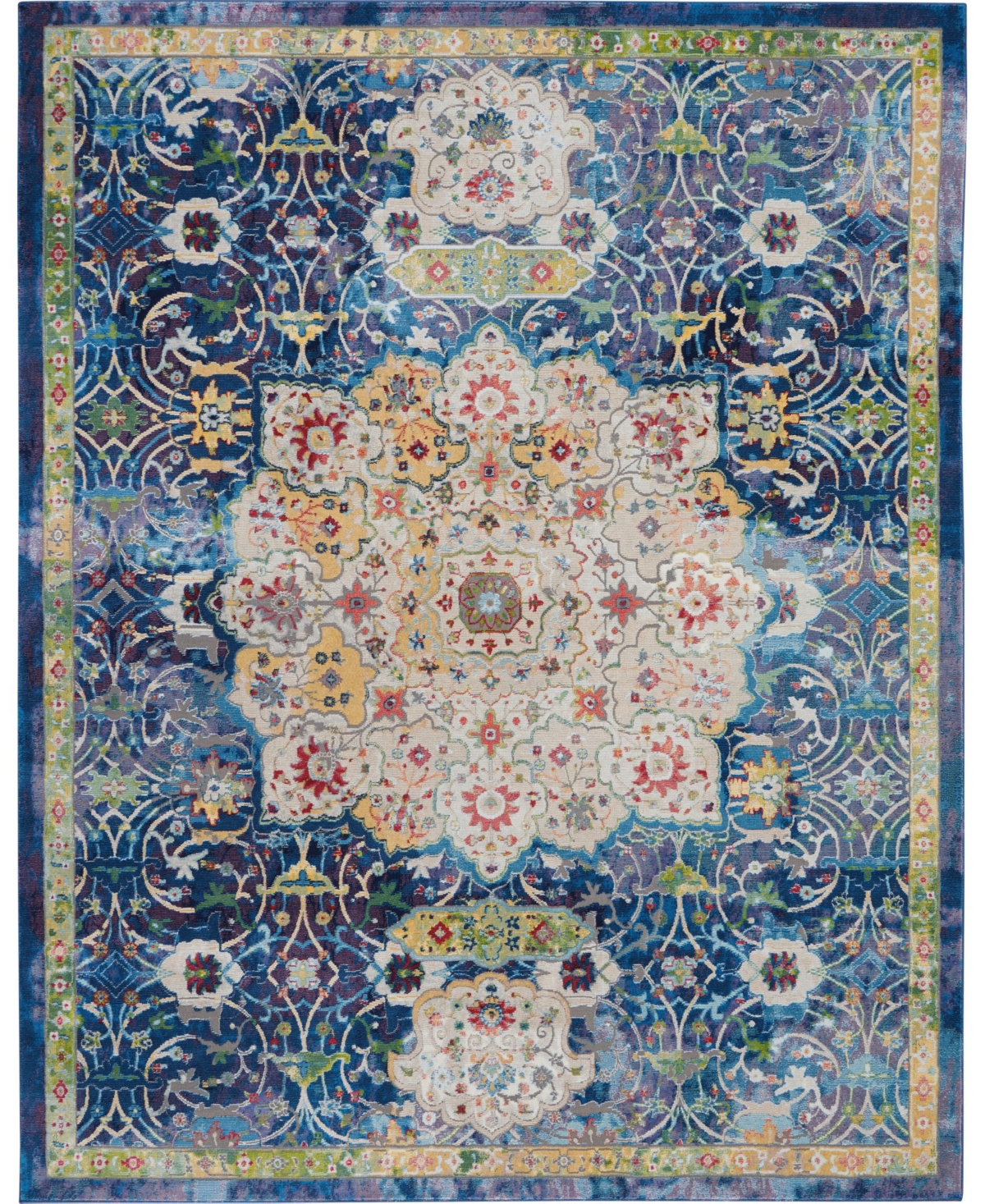 Nourison Home Ankara Global ANR03 Blue 8'10in x 11'10in Area Rug - Blue