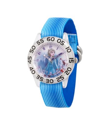 ewatchfactory - Disney Frozen 2 Elsa Girls' Clear Plastic Time Teacher Watch 32mm
